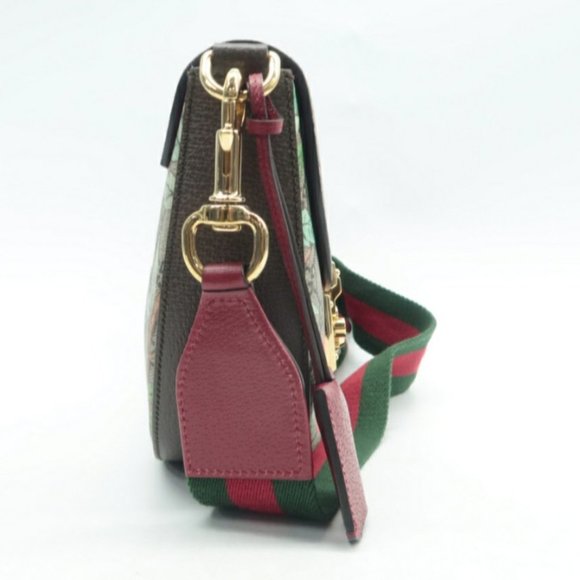 100% Authentic Gucci Padlock Brown & Multicolor Canvas Shoulder Bag - Picture 3 of 12